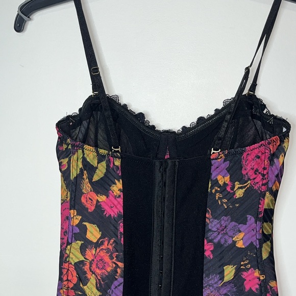 Free People Multicolored Lace Corset bodysuit Sz XS NWOT - Picture 9 of 10